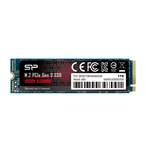 Silicon Power PCIe Gen3x4 P34A80 1TB M.2 Internal Solid State Drive (SP001TBP34A80M28)